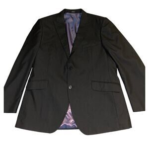 J.Ferrar men's sports coat blazer suit jacket black SZ 40R career business